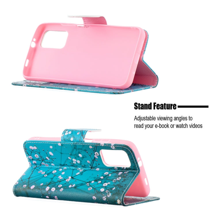 For Xiaomi Poco M3 Colored Drawing Pattern Horizontal Flip Leather Case with Holder & Card Slots & Wallet(Plum Blossom) by buy2fix