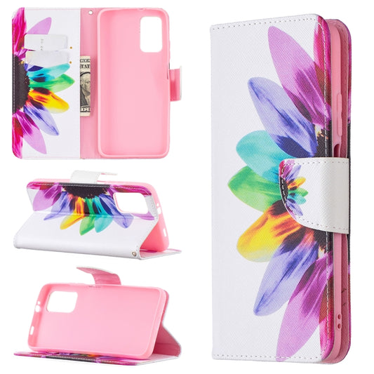 For Xiaomi Poco M3 Colored Drawing Pattern Horizontal Flip Leather Case with Holder & Card Slots & Wallet(Sun Flower) - Xiaomi Cases by buy2fix | Online Shopping UK | buy2fix