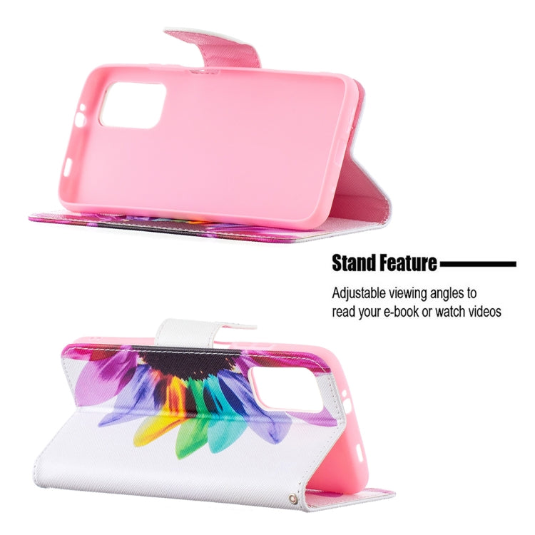 For Xiaomi Poco M3 Colored Drawing Pattern Horizontal Flip Leather Case with Holder & Card Slots & Wallet(Sun Flower) - Xiaomi Cases by buy2fix | Online Shopping UK | buy2fix