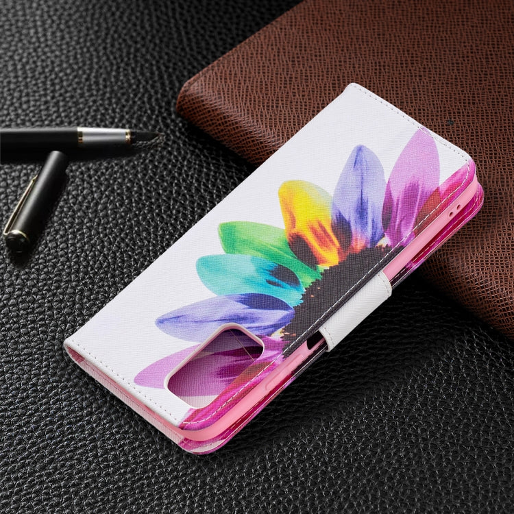 For Xiaomi Poco M3 Colored Drawing Pattern Horizontal Flip Leather Case with Holder & Card Slots & Wallet(Sun Flower) - Xiaomi Cases by buy2fix | Online Shopping UK | buy2fix