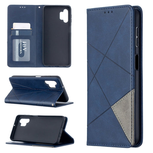 For Samsung Galaxy A32 5G Prismatic Invisible Magnetic Horizontal Flip Leather Case with Holder & Card Slots & Photo Frame(Blue) - Galaxy Phone Cases by buy2fix | Online Shopping UK | buy2fix