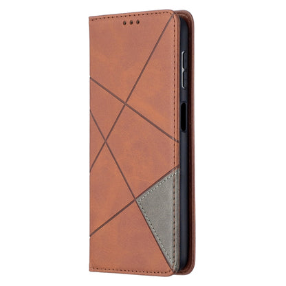 For Samsung Galaxy A32 5G Prismatic Invisible Magnetic Horizontal Flip Leather Case with Holder & Card Slots & Photo Frame(Brown) by buy2fix