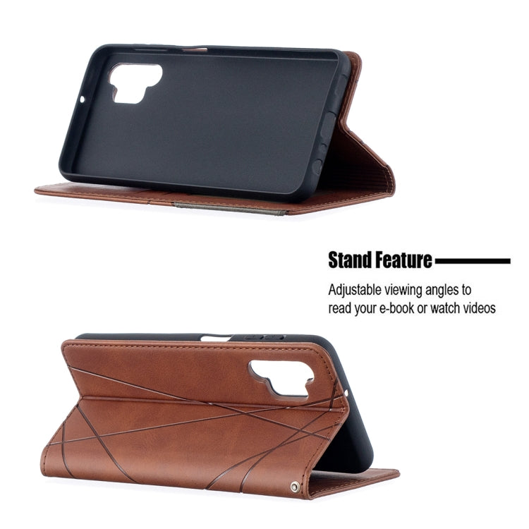 For Samsung Galaxy A32 5G Prismatic Invisible Magnetic Horizontal Flip Leather Case with Holder & Card Slots & Photo Frame(Brown) by buy2fix