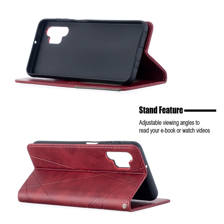 For Samsung Galaxy A32 5G Prismatic Invisible Magnetic Horizontal Flip Leather Case with Holder & Card Slots & Photo Frame(Red) by buy2fix