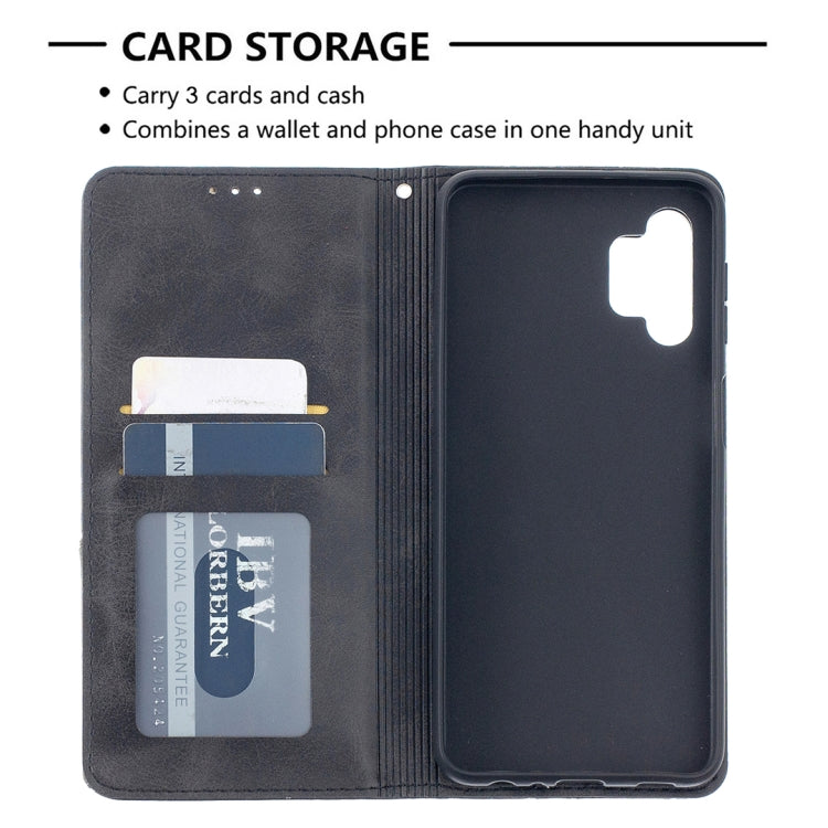 For Samsung Galaxy A32 5G Prismatic Invisible Magnetic Horizontal Flip Leather Case with Holder & Card Slots & Photo Frame(Black) by buy2fix