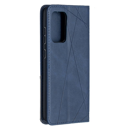 For Samsung Galaxy A52 5G / 4G Prismatic Invisible Magnetic Horizontal Flip Leather Case with Holder & Card Slots & Photo Frame(Blue) by buy2fix