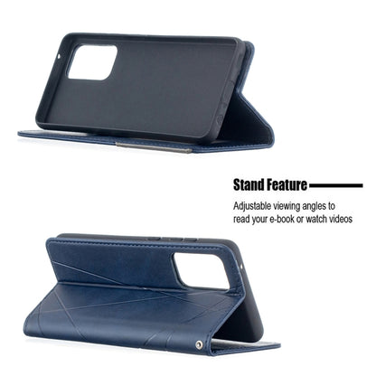 For Samsung Galaxy A52 5G / 4G Prismatic Invisible Magnetic Horizontal Flip Leather Case with Holder & Card Slots & Photo Frame(Blue) by buy2fix