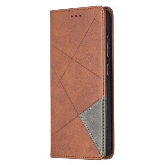 For Samsung Galaxy A52 5G / 4G Prismatic Invisible Magnetic Horizontal Flip Leather Case with Holder & Card Slots & Photo Frame(Brown) by buy2fix