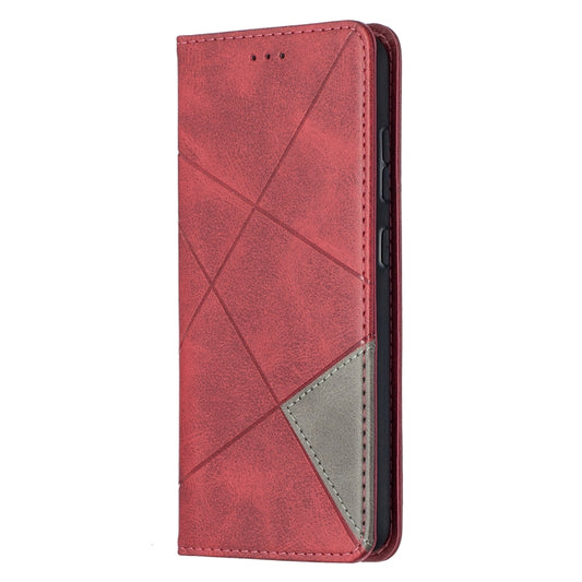 For Samsung Galaxy A52 5G / 4G Prismatic Invisible Magnetic Horizontal Flip Leather Case with Holder & Card Slots & Photo Frame(Red) by buy2fix