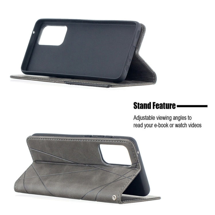 For Samsung Galaxy A52 5G / 4G Prismatic Invisible Magnetic Horizontal Flip Leather Case with Holder & Card Slots & Photo Frame(Grey) by buy2fix