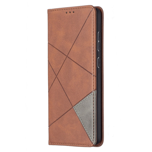 For Samsung Galaxy A72 5G / 4G Prismatic Invisible Magnetic Horizontal Flip Leather Case with Holder & Card Slots & Photo Frame(Brown) by buy2fix