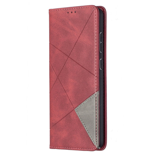 For Samsung Galaxy A72 5G / 4G Prismatic Invisible Magnetic Horizontal Flip Leather Case with Holder & Card Slots & Photo Frame(Red) by buy2fix