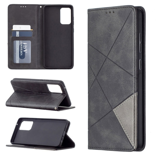 For Samsung Galaxy A72 5G / 4G Prismatic Invisible Magnetic Horizontal Flip Leather Case with Holder & Card Slots & Photo Frame(Black) by buy2fix
