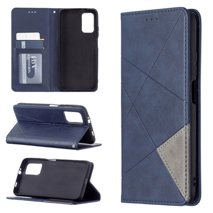 For Xiaomi Poco M3 Prismatic Invisible Magnetic Horizontal Flip Leather Case with Holder & Card Slots & Photo Frame(Blue) - Xiaomi Cases by buy2fix | Online Shopping UK | buy2fix