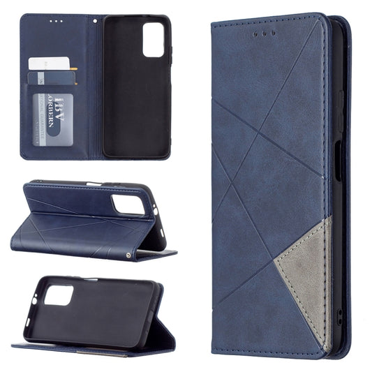 For Xiaomi Poco M3 Prismatic Invisible Magnetic Horizontal Flip Leather Case with Holder & Card Slots & Photo Frame(Blue) - Xiaomi Cases by buy2fix | Online Shopping UK | buy2fix