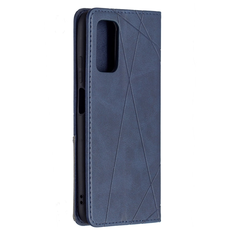 For Xiaomi Poco M3 Prismatic Invisible Magnetic Horizontal Flip Leather Case with Holder & Card Slots & Photo Frame(Blue) - Xiaomi Cases by buy2fix | Online Shopping UK | buy2fix