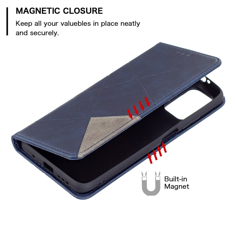 For Xiaomi Poco M3 Prismatic Invisible Magnetic Horizontal Flip Leather Case with Holder & Card Slots & Photo Frame(Blue) - Xiaomi Cases by buy2fix | Online Shopping UK | buy2fix