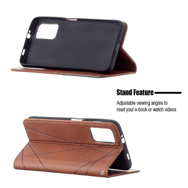 For Xiaomi Poco M3 Prismatic Invisible Magnetic Horizontal Flip Leather Case with Holder & Card Slots & Photo Frame(Brown) - Xiaomi Cases by buy2fix | Online Shopping UK | buy2fix