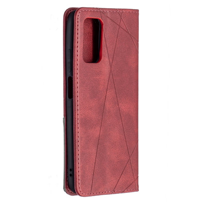 For Xiaomi Poco M3 Prismatic Invisible Magnetic Horizontal Flip Leather Case with Holder & Card Slots & Photo Frame(Red) - Xiaomi Cases by buy2fix | Online Shopping UK | buy2fix