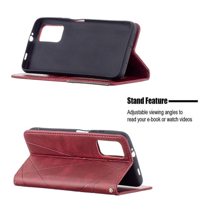 For Xiaomi Poco M3 Prismatic Invisible Magnetic Horizontal Flip Leather Case with Holder & Card Slots & Photo Frame(Red) - Xiaomi Cases by buy2fix | Online Shopping UK | buy2fix