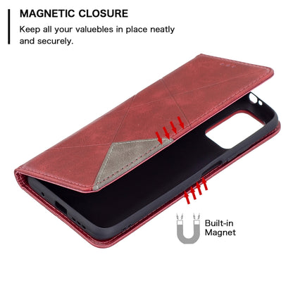 For Xiaomi Poco M3 Prismatic Invisible Magnetic Horizontal Flip Leather Case with Holder & Card Slots & Photo Frame(Red) - Xiaomi Cases by buy2fix | Online Shopping UK | buy2fix