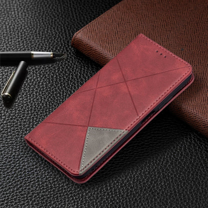 For Xiaomi Poco M3 Prismatic Invisible Magnetic Horizontal Flip Leather Case with Holder & Card Slots & Photo Frame(Red) - Xiaomi Cases by buy2fix | Online Shopping UK | buy2fix