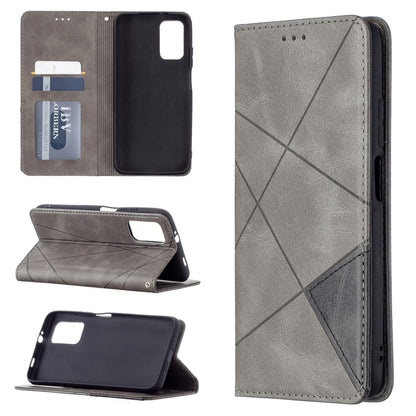 For Xiaomi Poco M3 Prismatic Invisible Magnetic Horizontal Flip Leather Case with Holder & Card Slots & Photo Frame(Grey) - Xiaomi Cases by buy2fix | Online Shopping UK | buy2fix