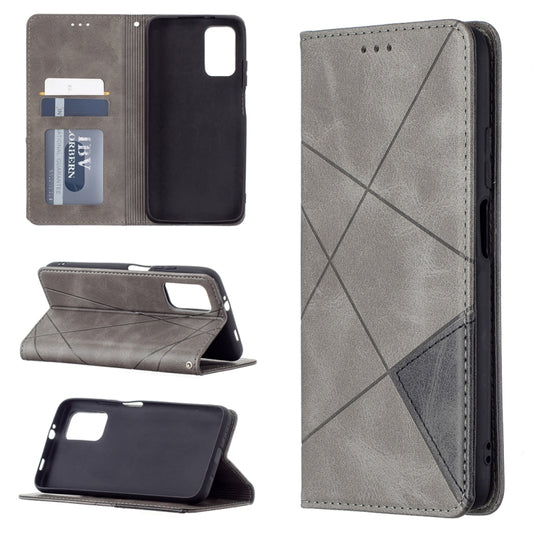 For Xiaomi Poco M3 Prismatic Invisible Magnetic Horizontal Flip Leather Case with Holder & Card Slots & Photo Frame(Grey) - Xiaomi Cases by buy2fix | Online Shopping UK | buy2fix