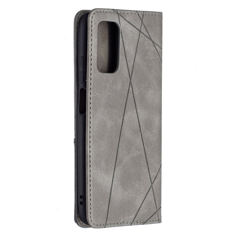 For Xiaomi Poco M3 Prismatic Invisible Magnetic Horizontal Flip Leather Case with Holder & Card Slots & Photo Frame(Grey) - Xiaomi Cases by buy2fix | Online Shopping UK | buy2fix