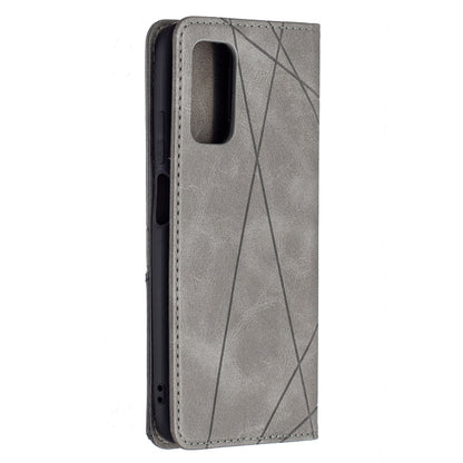 For Xiaomi Poco M3 Prismatic Invisible Magnetic Horizontal Flip Leather Case with Holder & Card Slots & Photo Frame(Grey) - Xiaomi Cases by buy2fix | Online Shopping UK | buy2fix