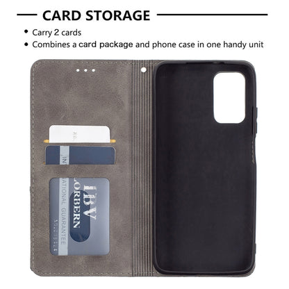 For Xiaomi Poco M3 Prismatic Invisible Magnetic Horizontal Flip Leather Case with Holder & Card Slots & Photo Frame(Grey) - Xiaomi Cases by buy2fix | Online Shopping UK | buy2fix