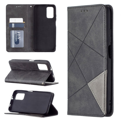 For Xiaomi Poco M3 Prismatic Invisible Magnetic Horizontal Flip Leather Case with Holder & Card Slots & Photo Frame(Black) - Xiaomi Cases by buy2fix | Online Shopping UK | buy2fix