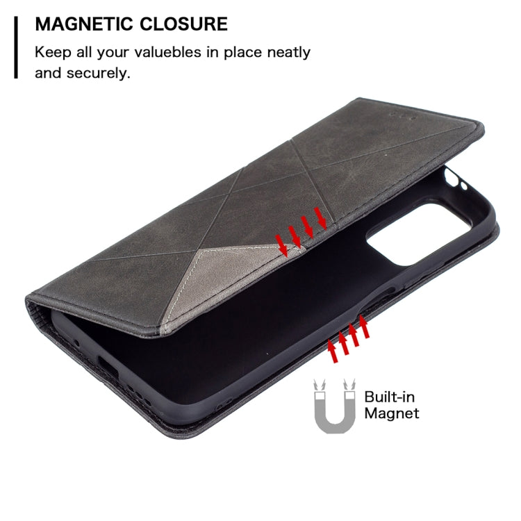 For Xiaomi Poco M3 Prismatic Invisible Magnetic Horizontal Flip Leather Case with Holder & Card Slots & Photo Frame(Black) - Xiaomi Cases by buy2fix | Online Shopping UK | buy2fix