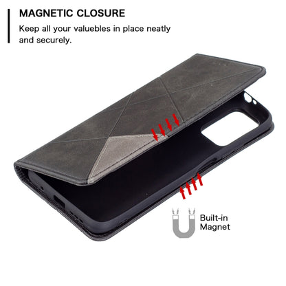 For Xiaomi Poco M3 Prismatic Invisible Magnetic Horizontal Flip Leather Case with Holder & Card Slots & Photo Frame(Black) - Xiaomi Cases by buy2fix | Online Shopping UK | buy2fix