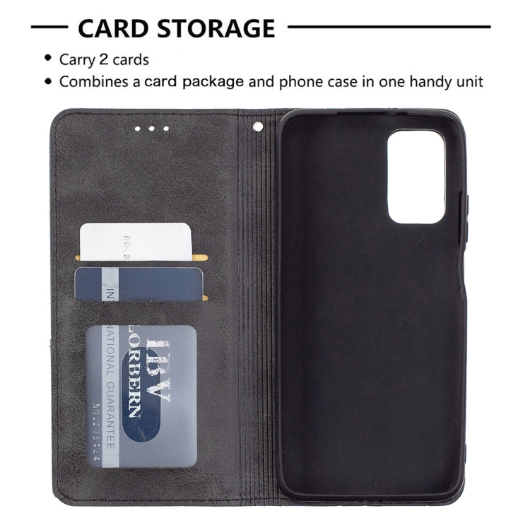 For Xiaomi Poco M3 Prismatic Invisible Magnetic Horizontal Flip Leather Case with Holder & Card Slots & Photo Frame(Black) - Xiaomi Cases by buy2fix | Online Shopping UK | buy2fix