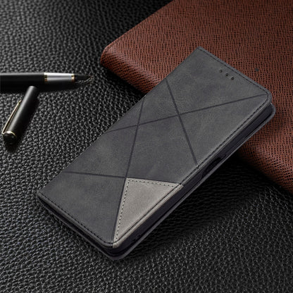 For Xiaomi Poco M3 Prismatic Invisible Magnetic Horizontal Flip Leather Case with Holder & Card Slots & Photo Frame(Black) - Xiaomi Cases by buy2fix | Online Shopping UK | buy2fix