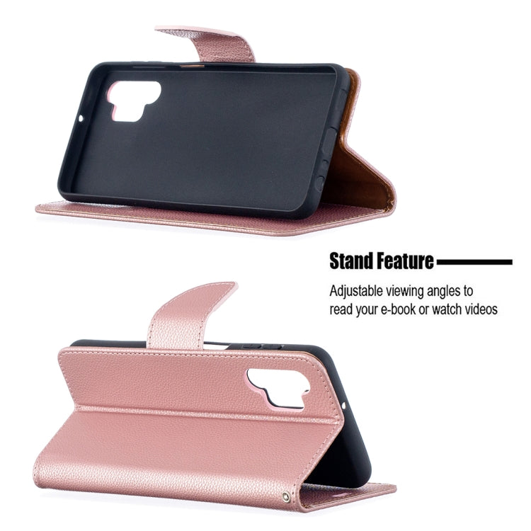 For Samsung Galaxy A32 5G Litchi Texture Pure Color Horizontal Flip PU Leather Case with Holder & Card Slots & Wallet & Lanyard(Rose Gold) by buy2fix