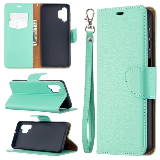 For Samsung Galaxy A32 5G Litchi Texture Pure Color Horizontal Flip PU Leather Case with Holder & Card Slots & Wallet & Lanyard(Green) by buy2fix