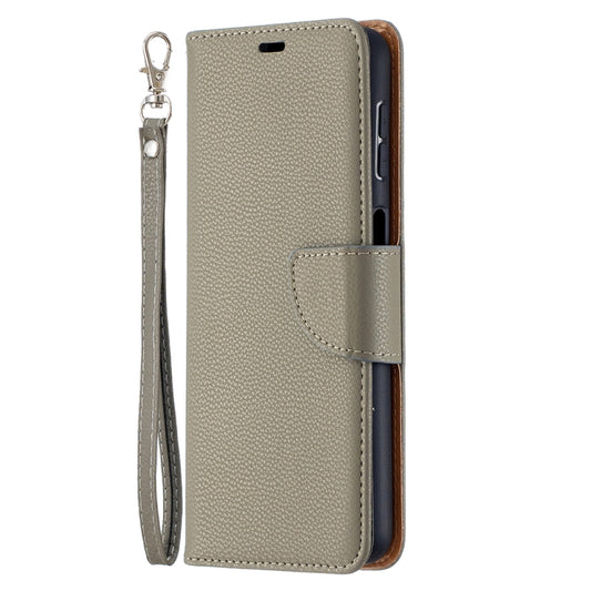 For Samsung Galaxy A32 5G Litchi Texture Pure Color Horizontal Flip PU Leather Case with Holder & Card Slots & Wallet & Lanyard(Grey) by buy2fix