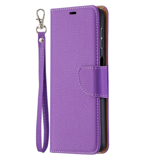 For Samsung Galaxy A32 5G Litchi Texture Pure Color Horizontal Flip PU Leather Case with Holder & Card Slots & Wallet & Lanyard(Purple) by buy2fix
