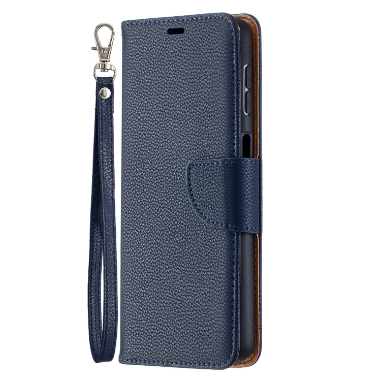 For Samsung Galaxy A32 5G Litchi Texture Pure Color Horizontal Flip PU Leather Case with Holder & Card Slots & Wallet & Lanyard(Dark Blue) by buy2fix