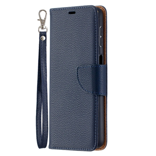 For Samsung Galaxy A32 5G Litchi Texture Pure Color Horizontal Flip PU Leather Case with Holder & Card Slots & Wallet & Lanyard(Dark Blue) by buy2fix