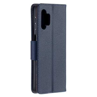 For Samsung Galaxy A32 5G Litchi Texture Pure Color Horizontal Flip PU Leather Case with Holder & Card Slots & Wallet & Lanyard(Dark Blue) by buy2fix