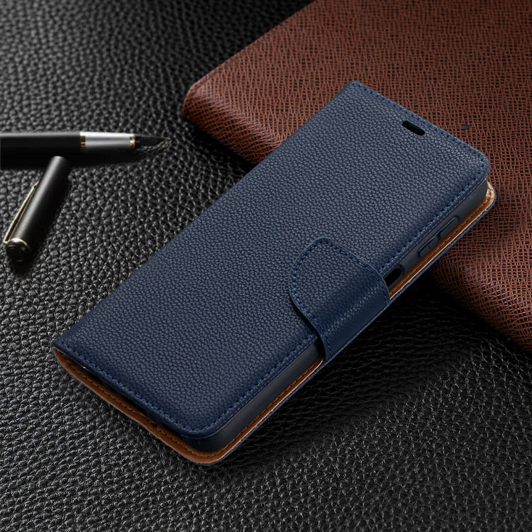 For Samsung Galaxy A32 5G Litchi Texture Pure Color Horizontal Flip PU Leather Case with Holder & Card Slots & Wallet & Lanyard(Dark Blue) by buy2fix