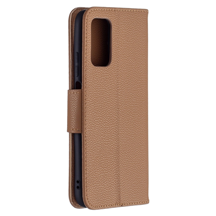 For Xiaomi Poco M3 Litchi Texture Pure Color Horizontal Flip PU Leather Case with Holder & Card Slots & Wallet & Lanyard(Brown) - Xiaomi Cases by buy2fix | Online Shopping UK | buy2fix