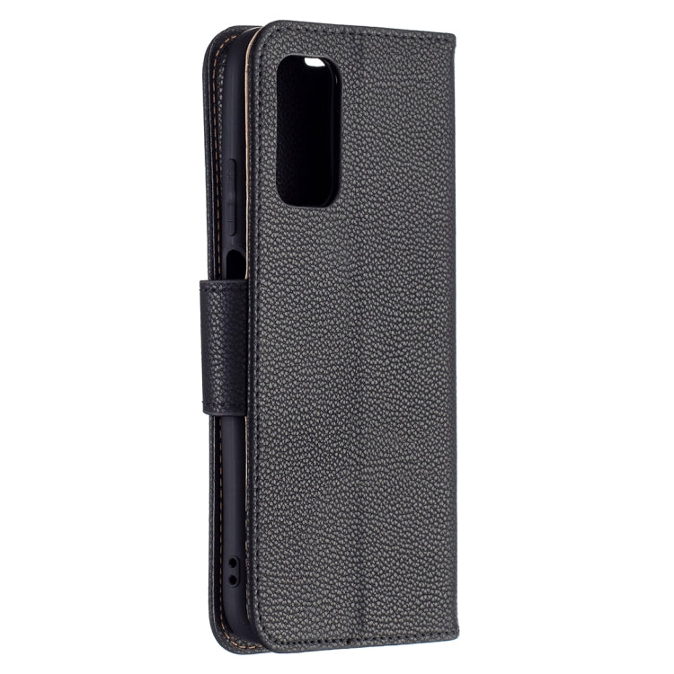 For Xiaomi Poco M3 Litchi Texture Pure Color Horizontal Flip PU Leather Case with Holder & Card Slots & Wallet & Lanyard(Black) - Xiaomi Cases by buy2fix | Online Shopping UK | buy2fix