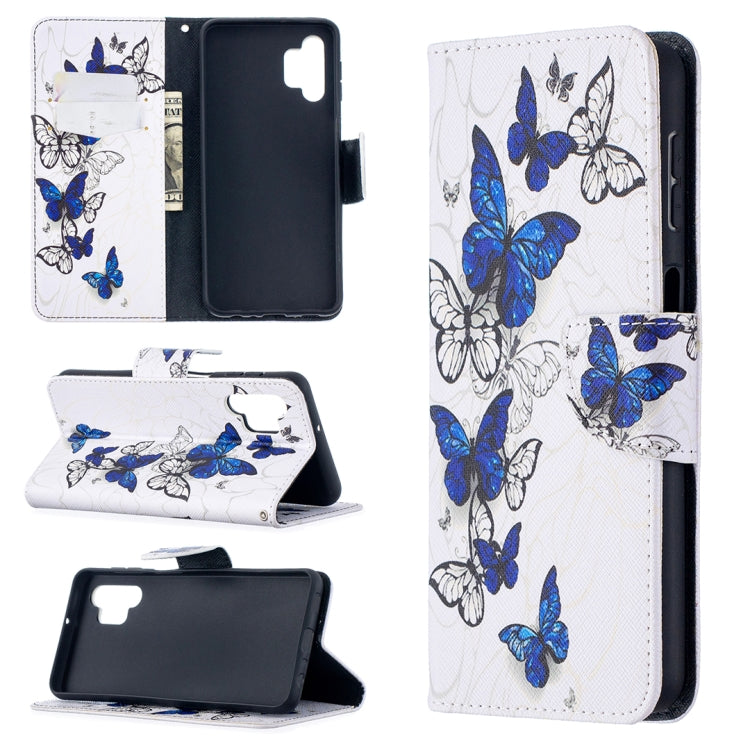 For Samsung Galaxy A32 5G Colored Drawing Pattern Horizontal Flip Leather Case with Holder & Card Slots & Wallet(Butterfly Swarm) by buy2fix