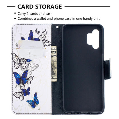 For Samsung Galaxy A32 5G Colored Drawing Pattern Horizontal Flip Leather Case with Holder & Card Slots & Wallet(Butterfly Swarm) by buy2fix