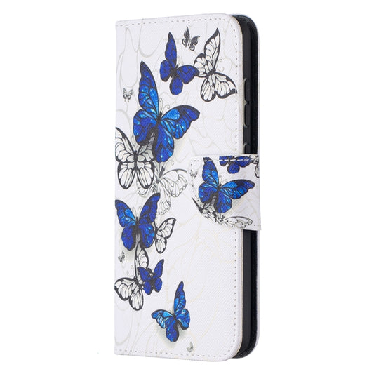 For Samsung Galaxy A52 5G / 4G Colored Drawing Pattern Horizontal Flip Leather Case with Holder & Card Slots & Wallet(Butterfly Swarm) by buy2fix