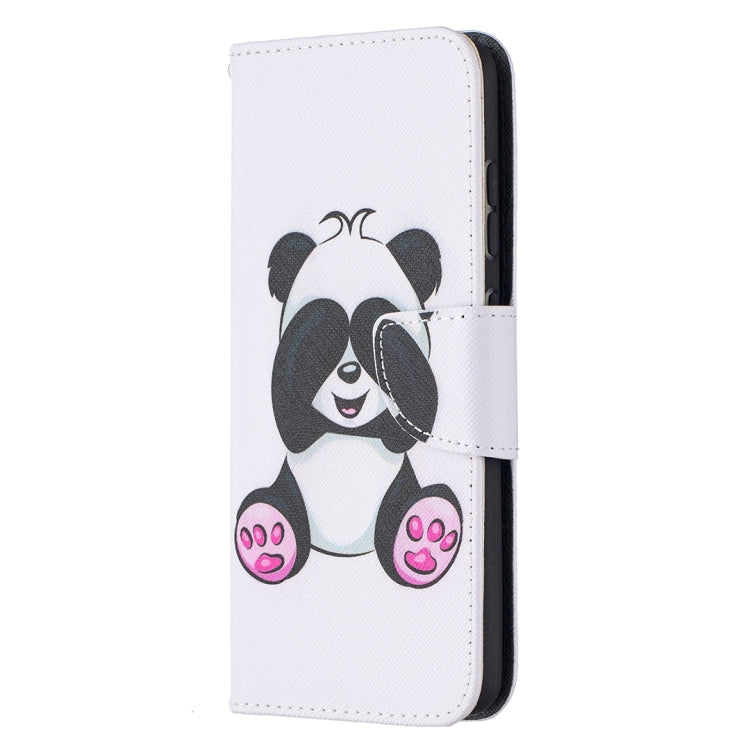 For Samsung Galaxy A52 5G / 4G Colored Drawing Pattern Horizontal Flip Leather Case with Holder & Card Slots & Wallet(Panda) by buy2fix